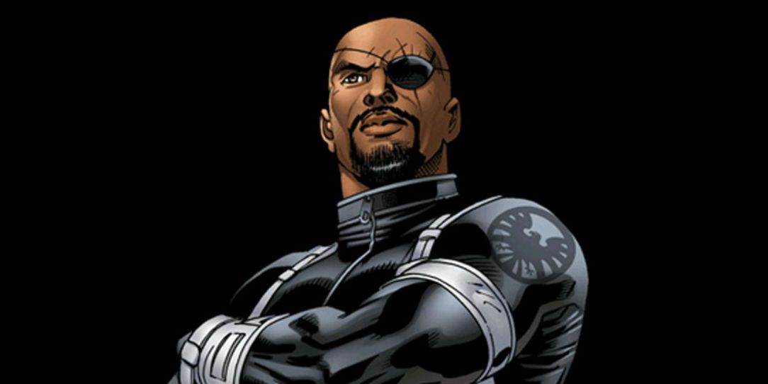 Nick Fury Jr. in his father's uniform.