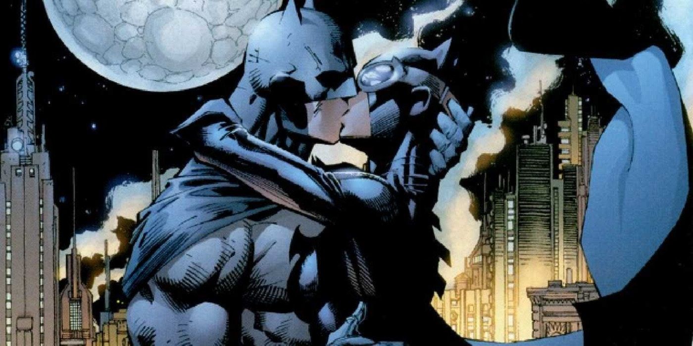 Batman and Catwoman Kiss in Hush
