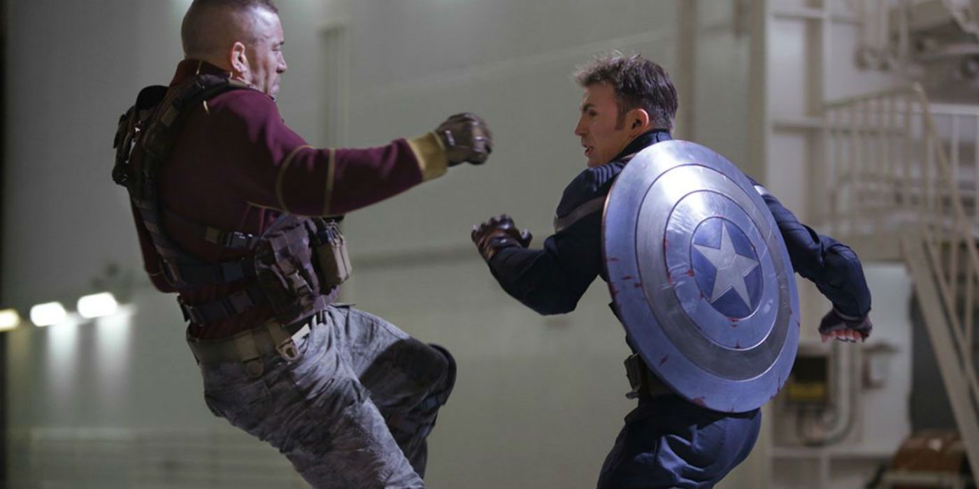 Batroc the Leaper fighting Captain America in Captain America: The Winter Soldier