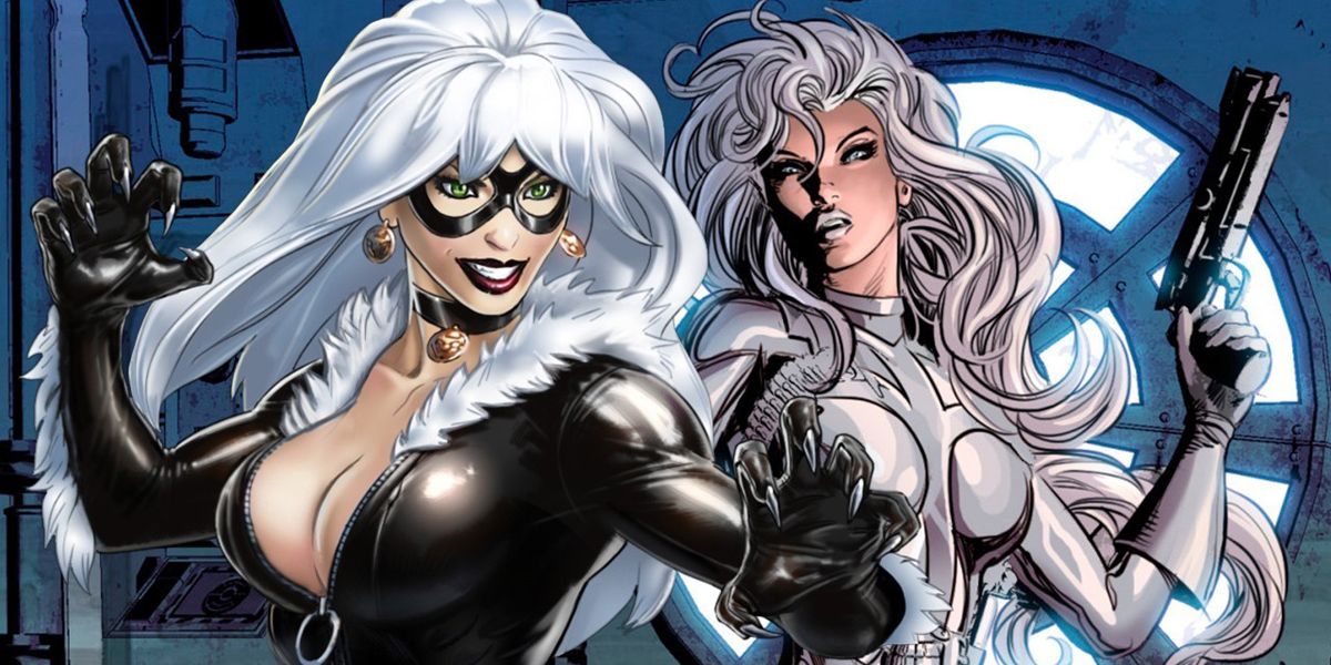 black cat and silver sable