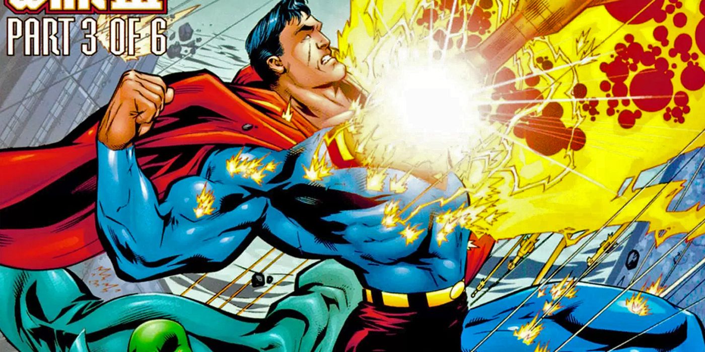 Superman takes fire in JLA World War III