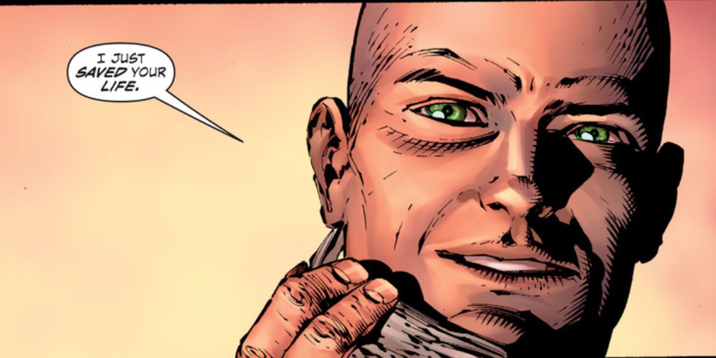 Lex Luthor Forever Evil saves Superman