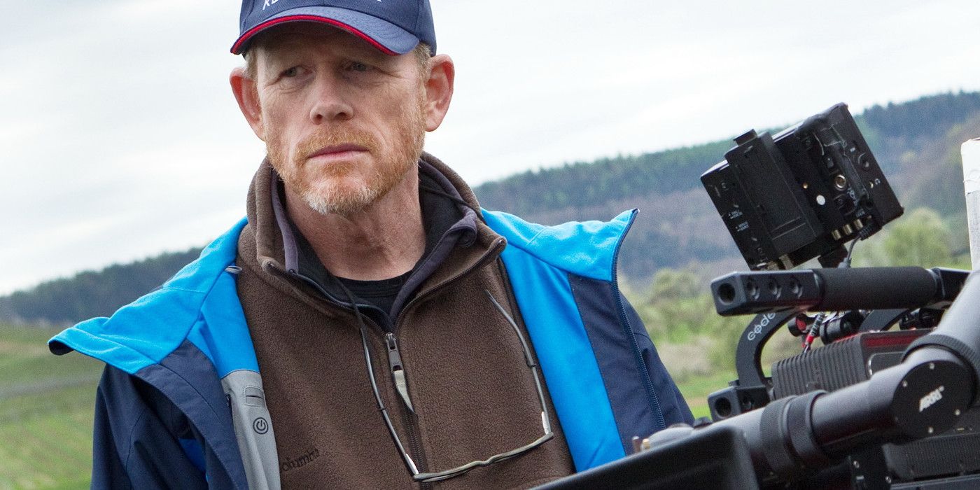 Ron Howard on set directing a movie.