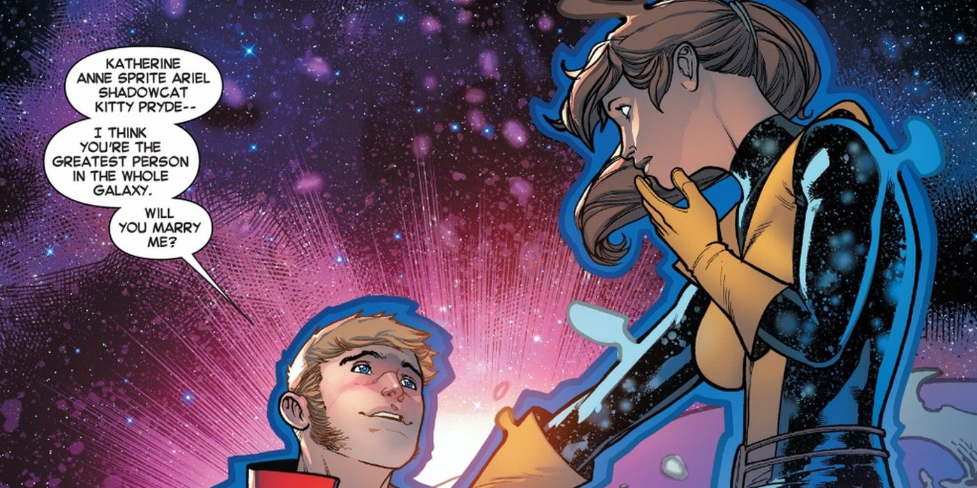 Star-Lord proposes to Kitty Pryde in Marvel Comics