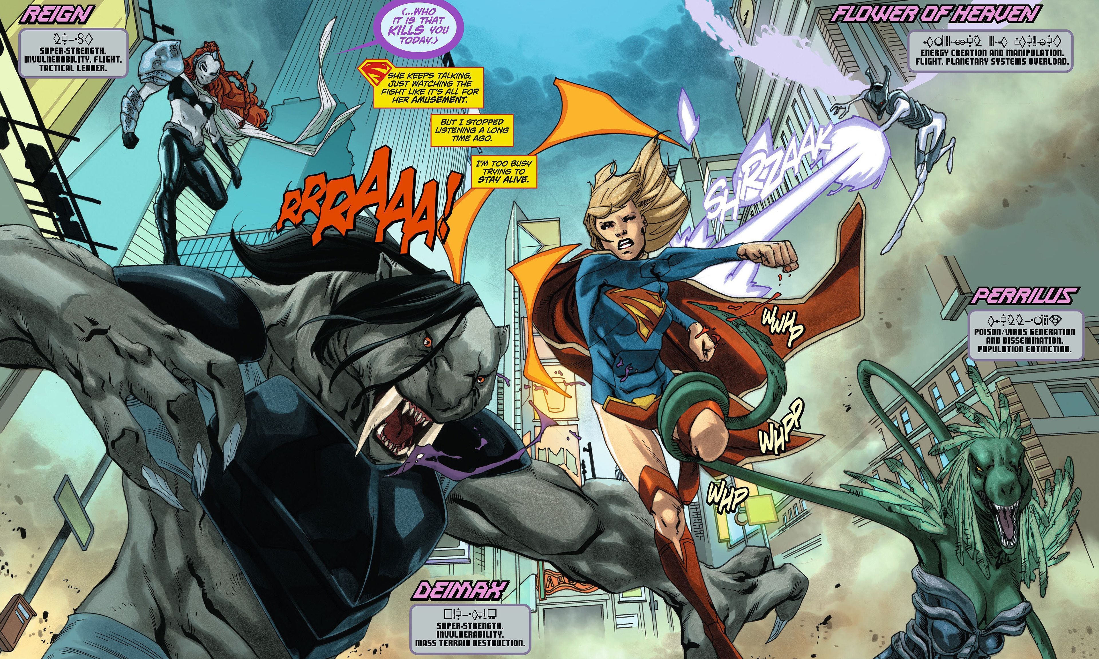 Reign and the Worldkillers vs. Supergirl