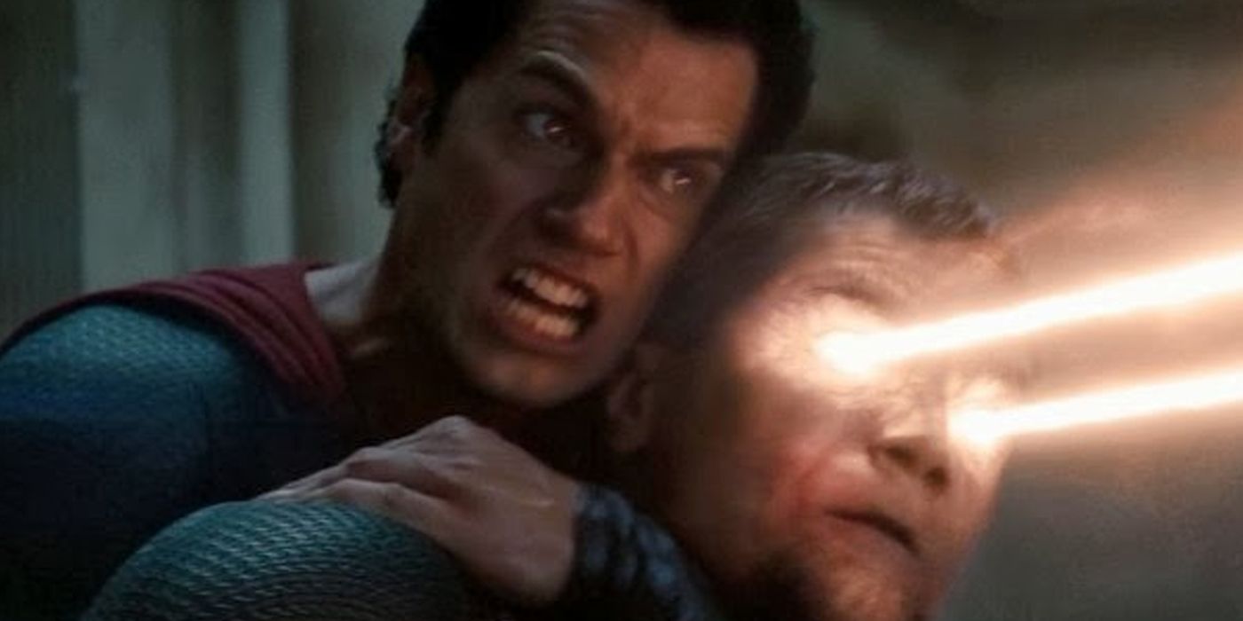 Superman about to snap General Zod's neck Man of Steel movie