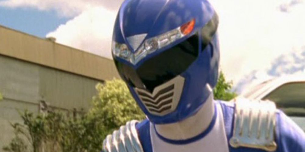 Dax the Blue Ranger in Operation Overdrive Power Rangers during battle