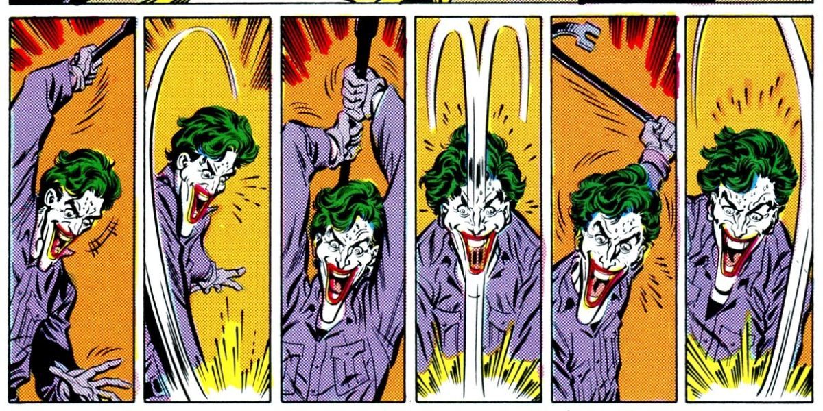 Jason Todd being beaten by Joker