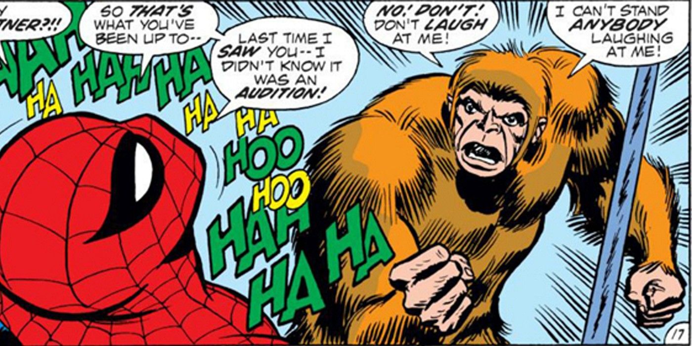 Spider-Man laughs at the Gibbon in Bronze Age Marvel Comics