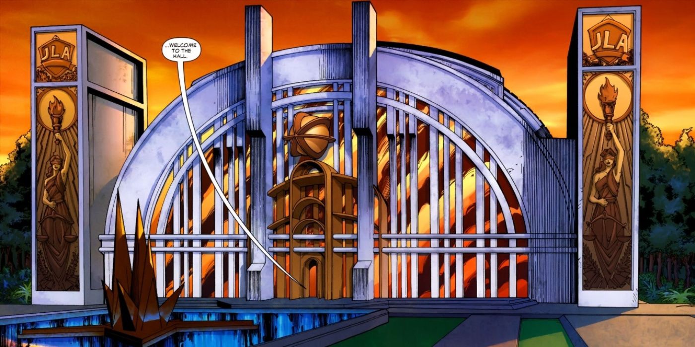 hall of justice league comics header film