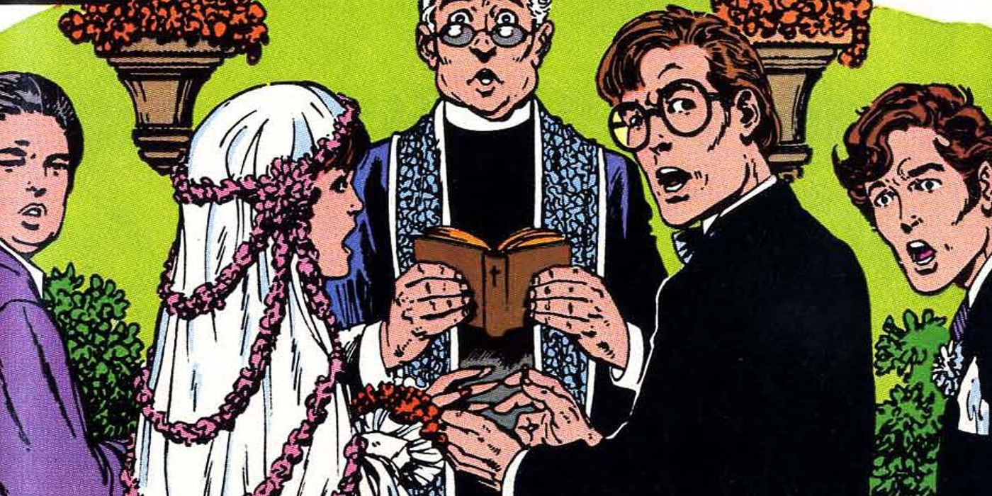 Betty Ross and Bruce Banner get married at the altar in Marvel Comics