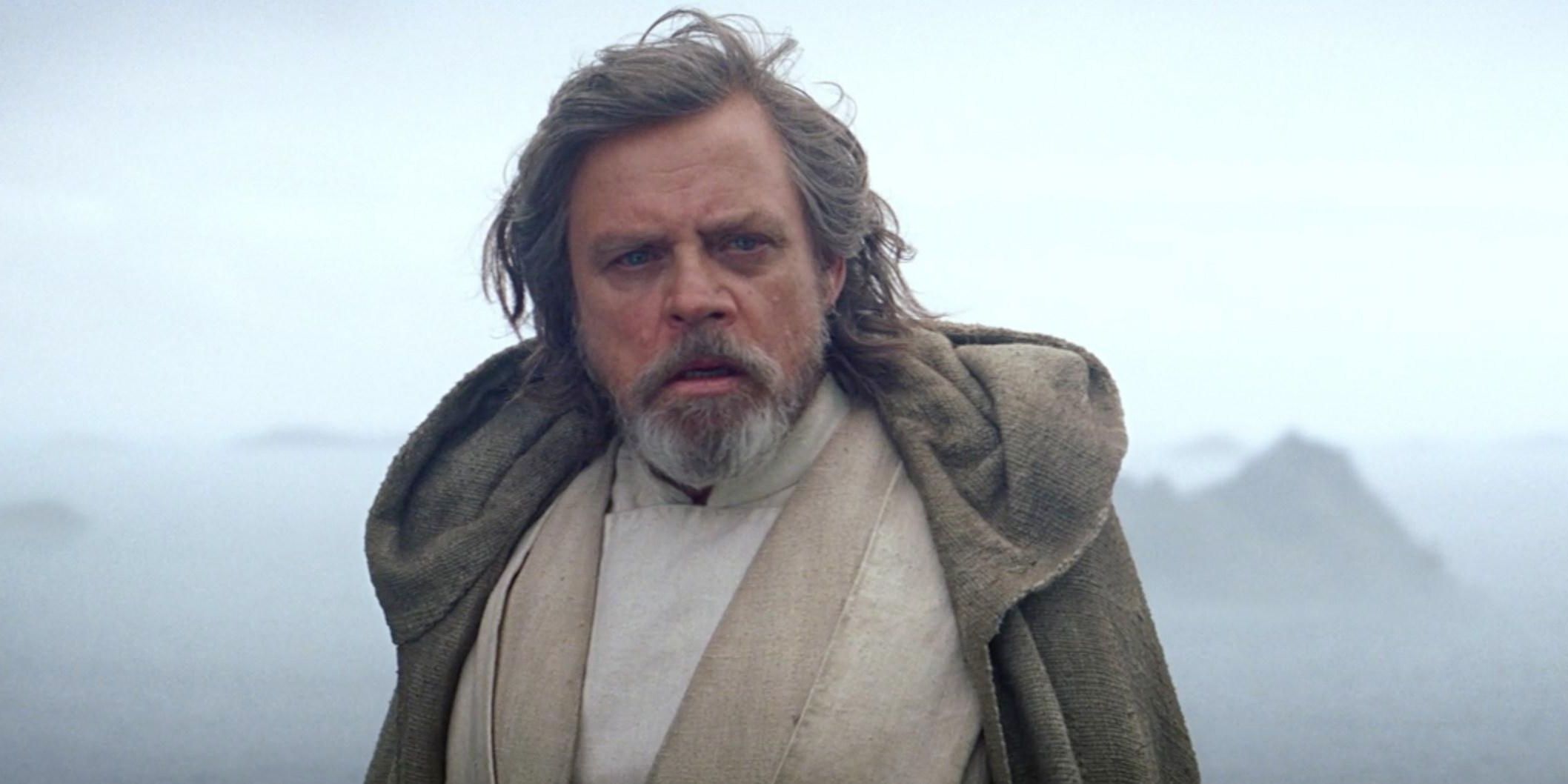 Luke Skywalker on Ahch-To in Star Wars The Last Jedi.
