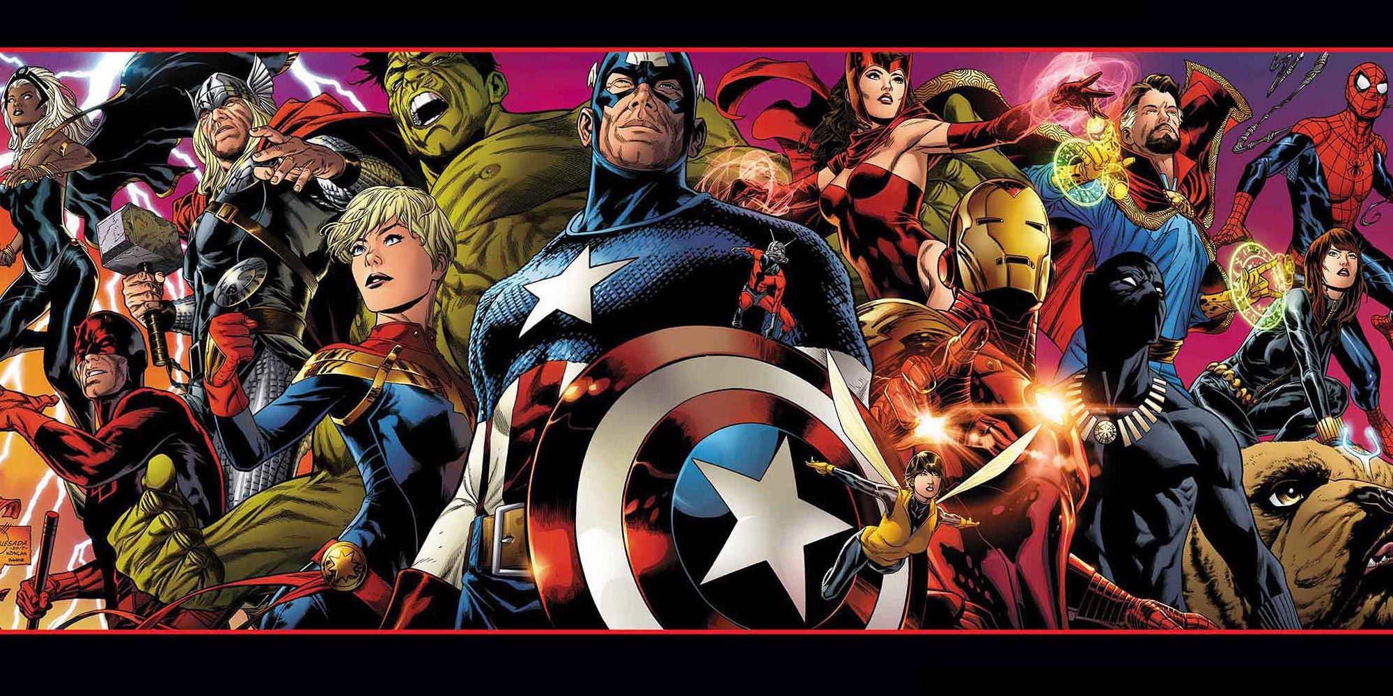 The cover to Marvel Legacy #1 featuring Marvel's heroes