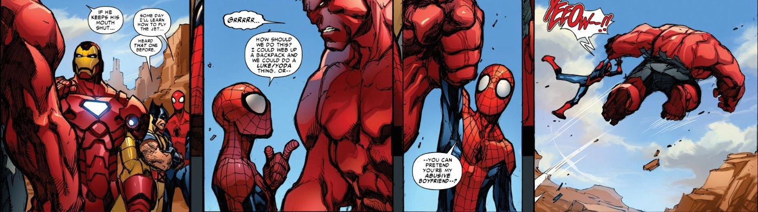 red hulk hates spider-man