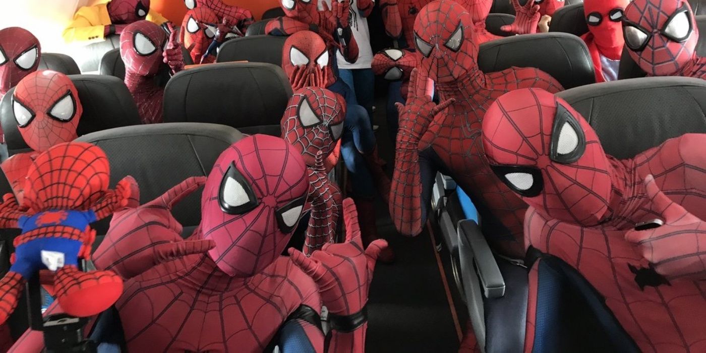 spider man jetstar cosplayers plane airplane header