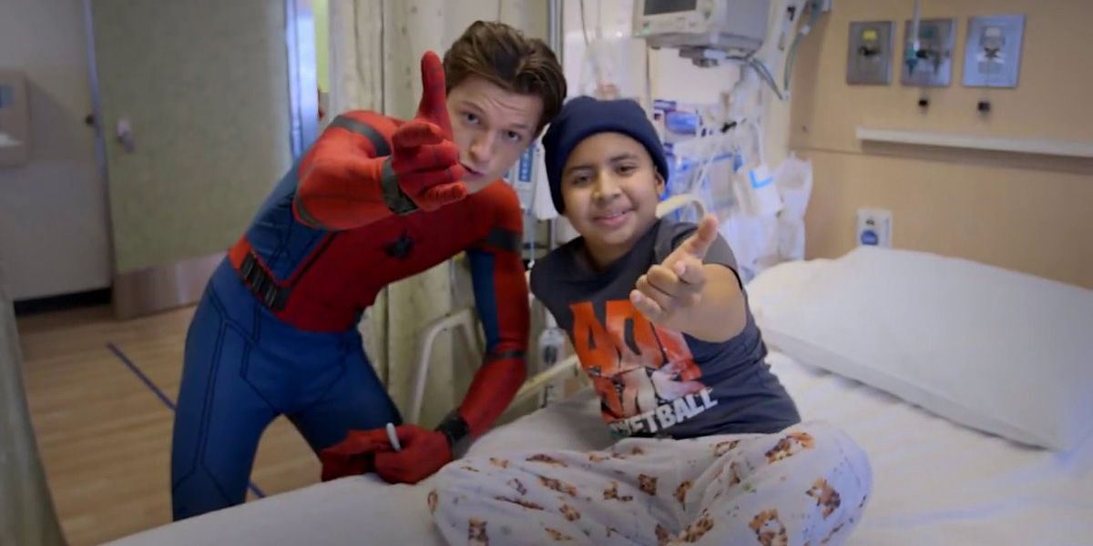 Tom Holland at Children's Hospital of Los Angeles