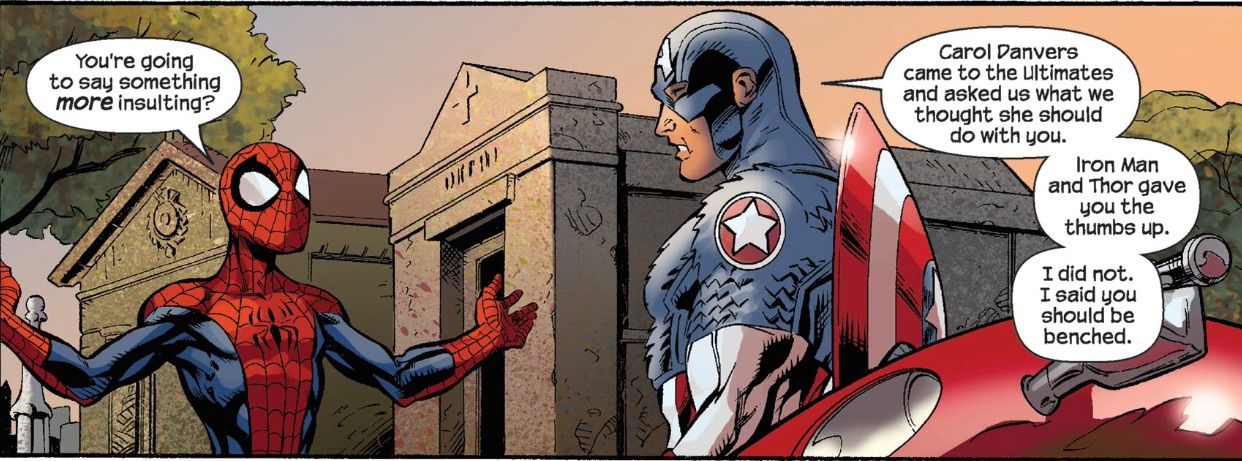 ultimate captain america hates spider-man