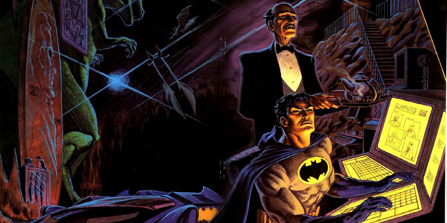 Batman and Alfred by the Bat Computer