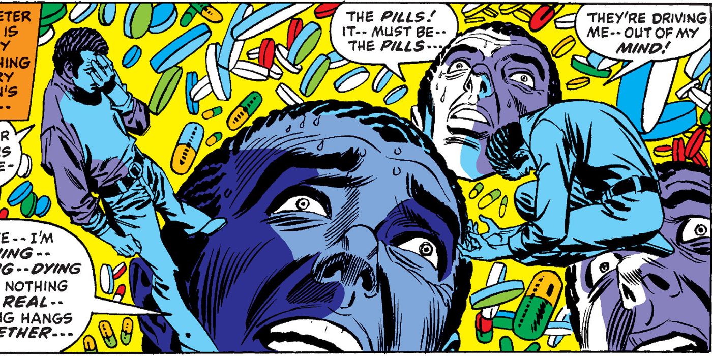 Harry Osborn succumbs to drug-induced hallucinations in Marvel Comics
