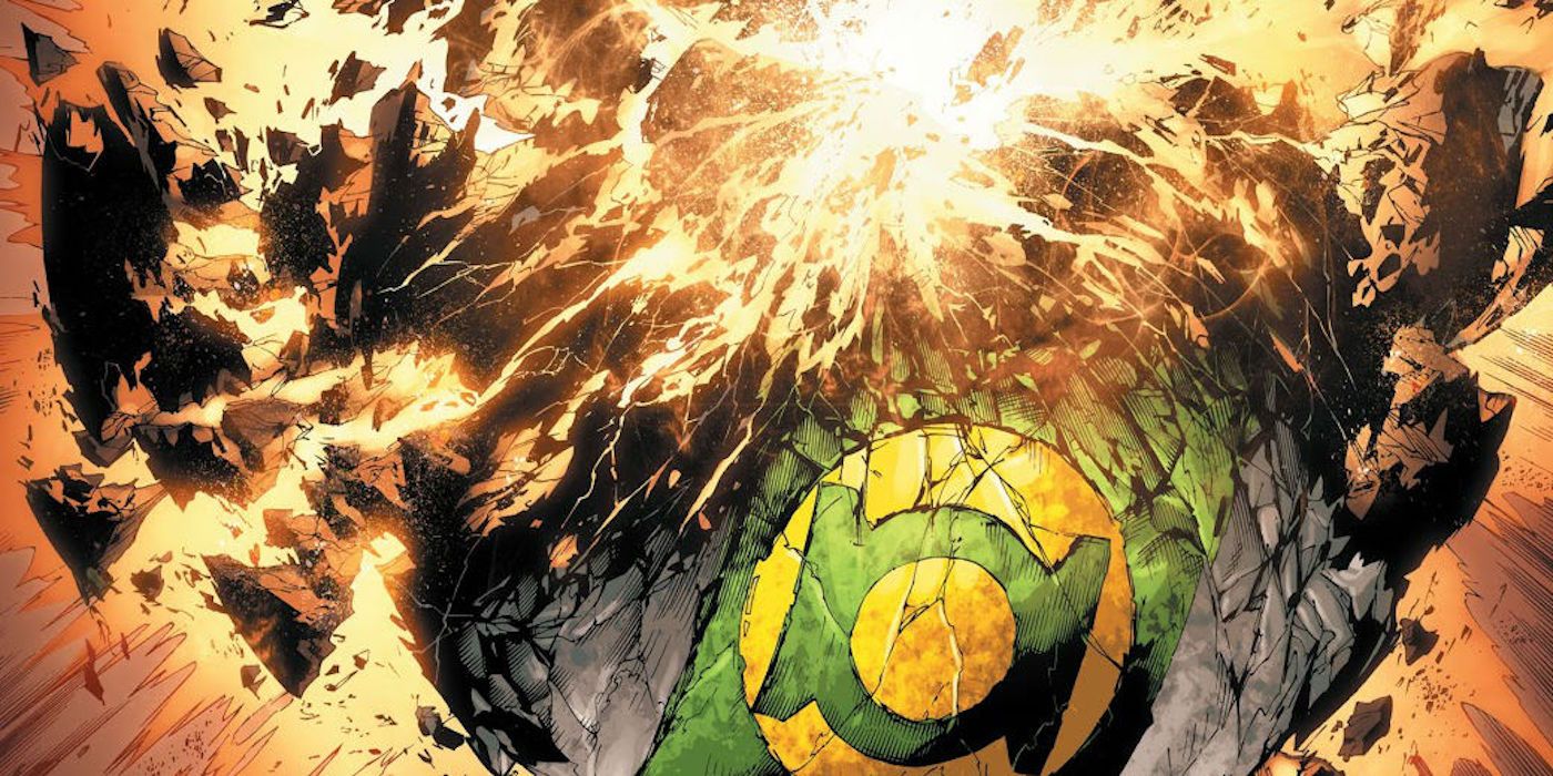 Mogo, home of the Green Lantern Corps, explodes