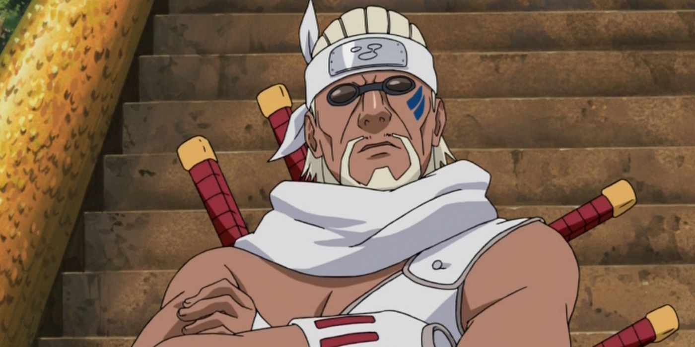 Killer B stands with arms crossed in Naruto Shippuden