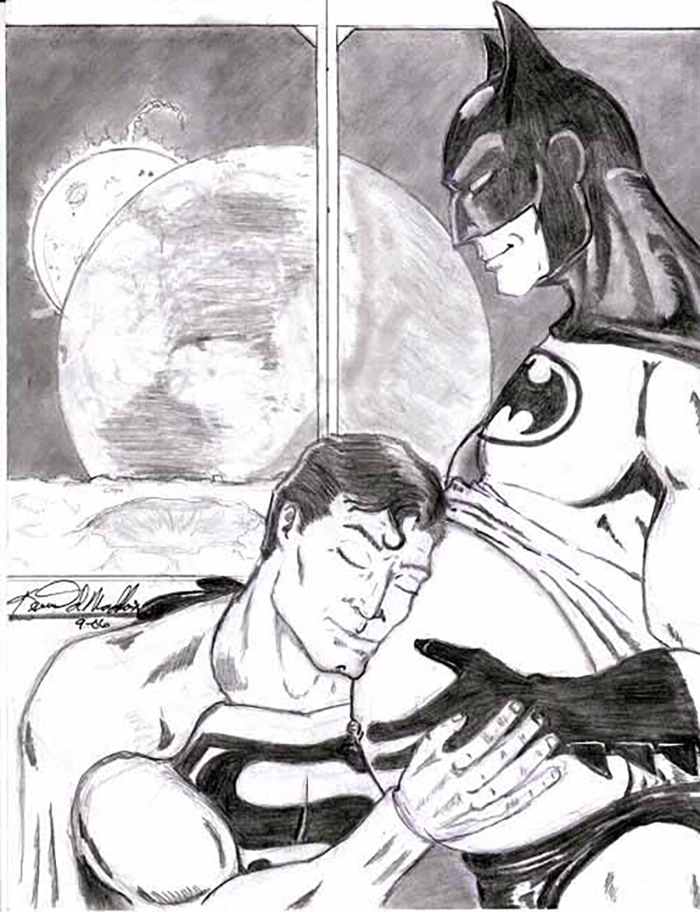 Pregnant Batman and Superman
