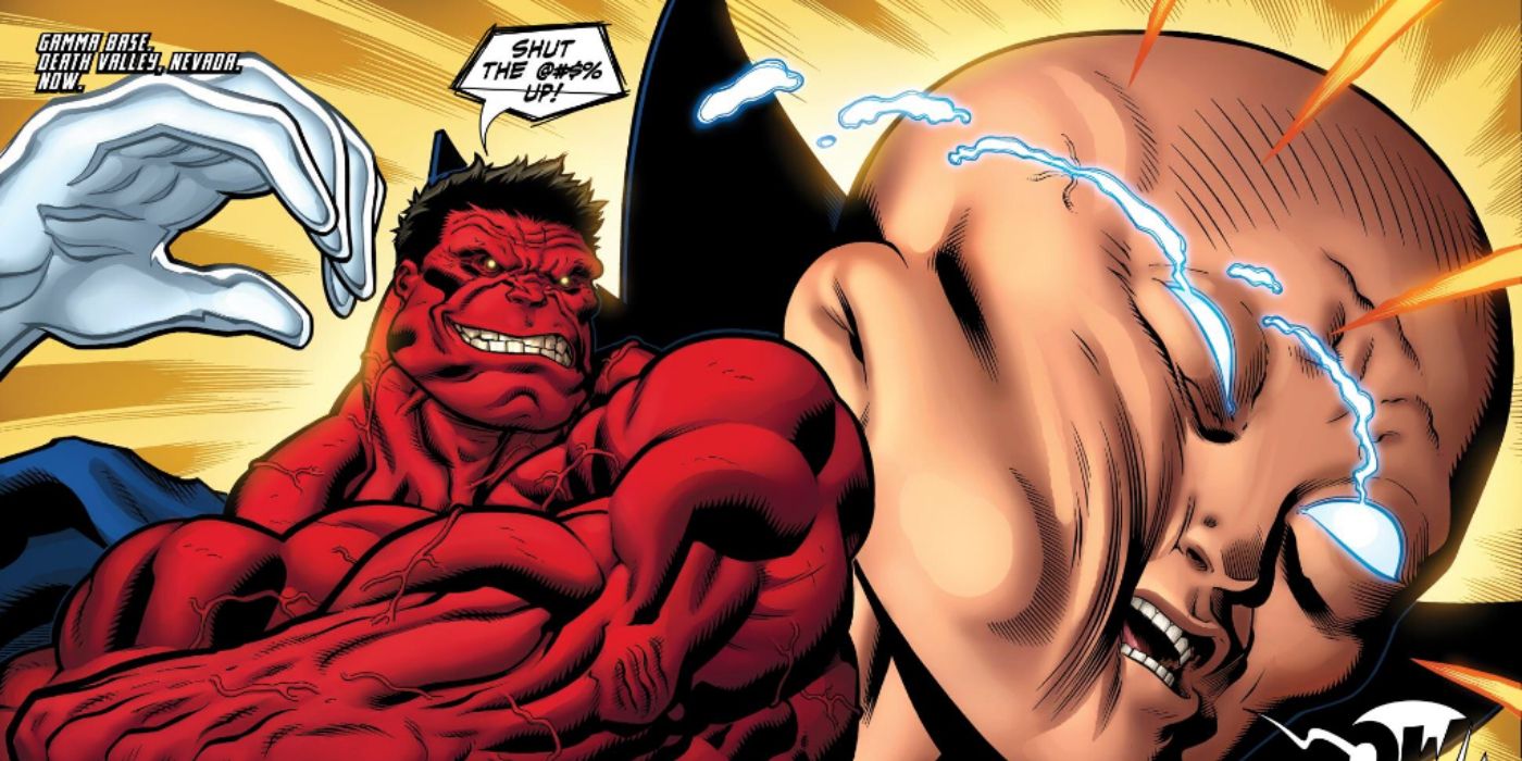 Red Hulk sucker punches The Watcher