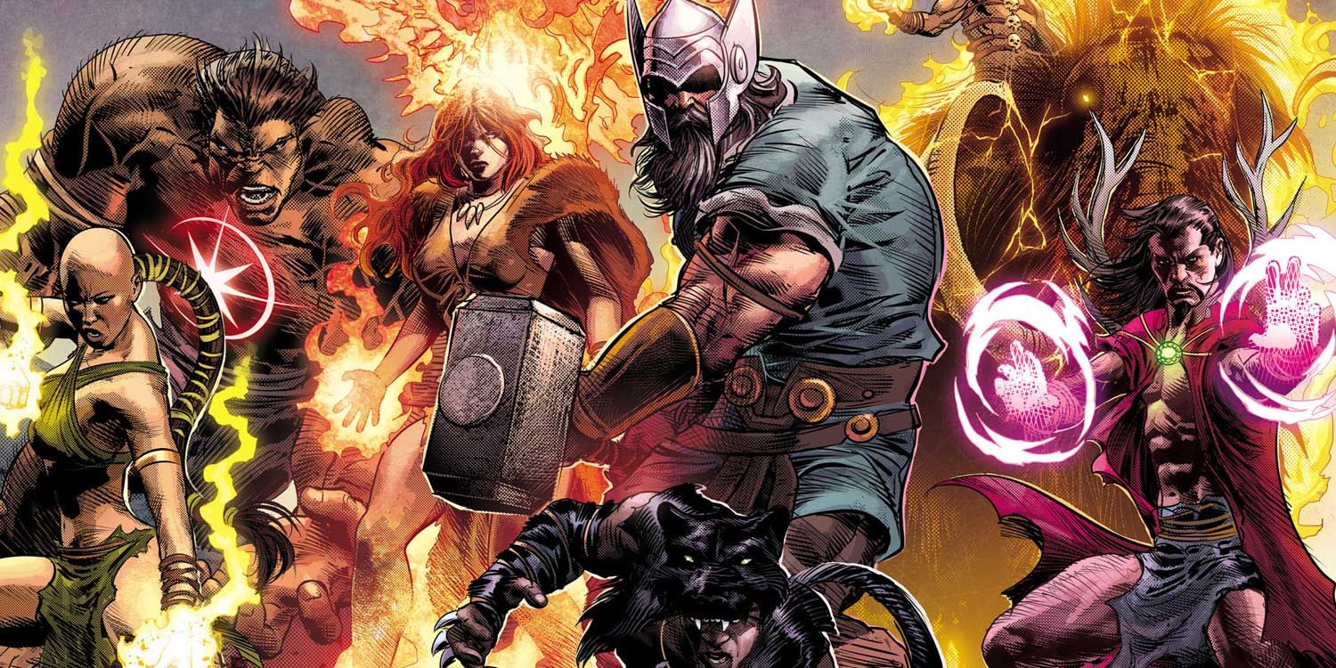 Thor leads the Avengers 1,000,000 BC in Marvel Comics
