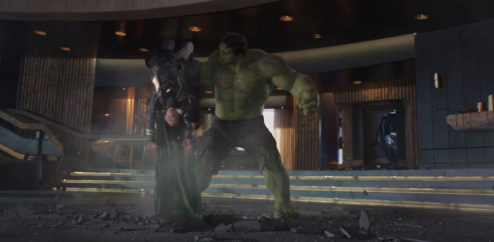 Hulk smashes Loki
