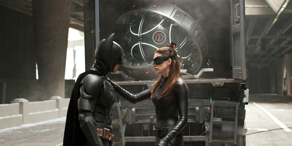 Batman and Catwoman in the Dark Knight Rises