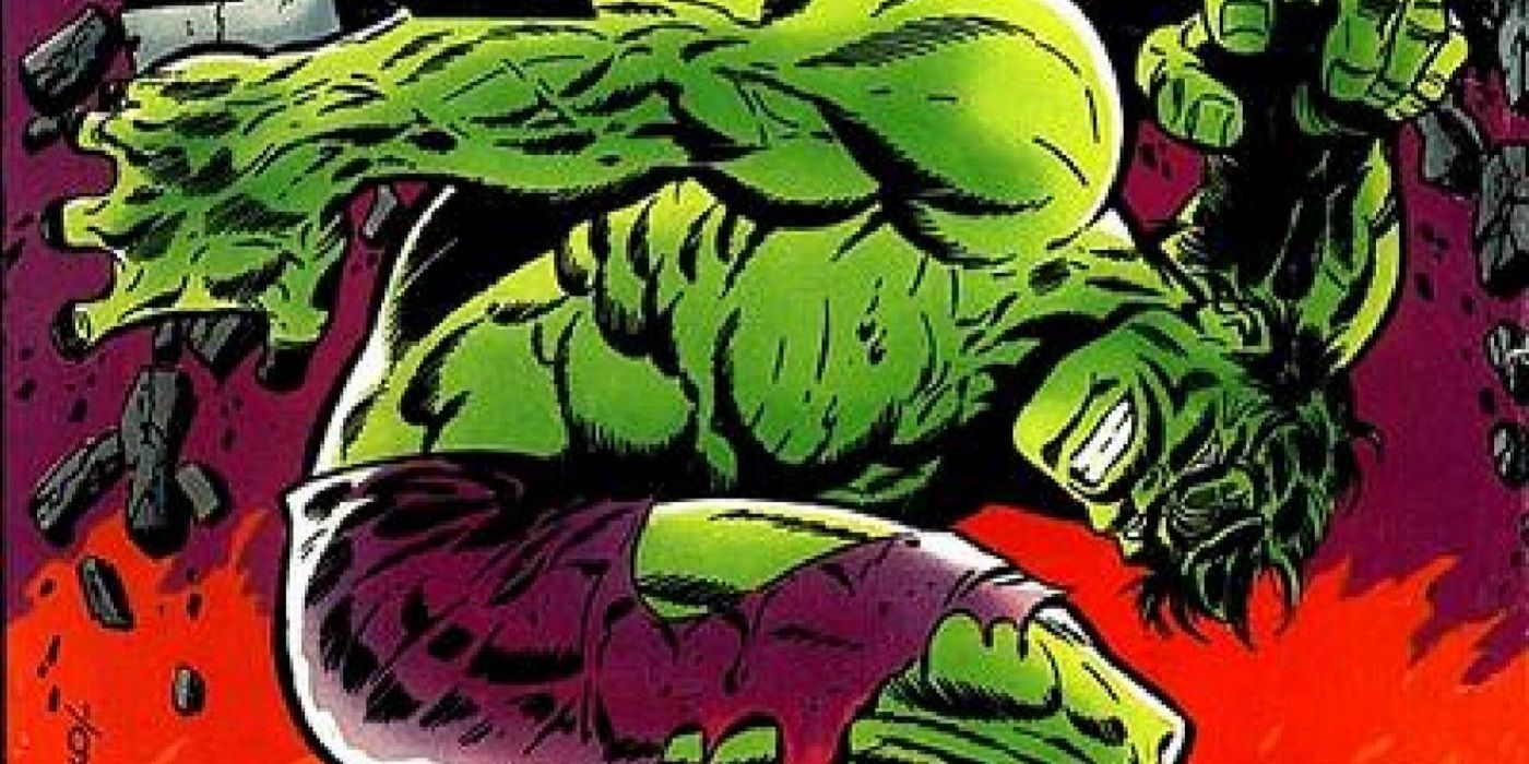Silver Age Hulk lifting rubble