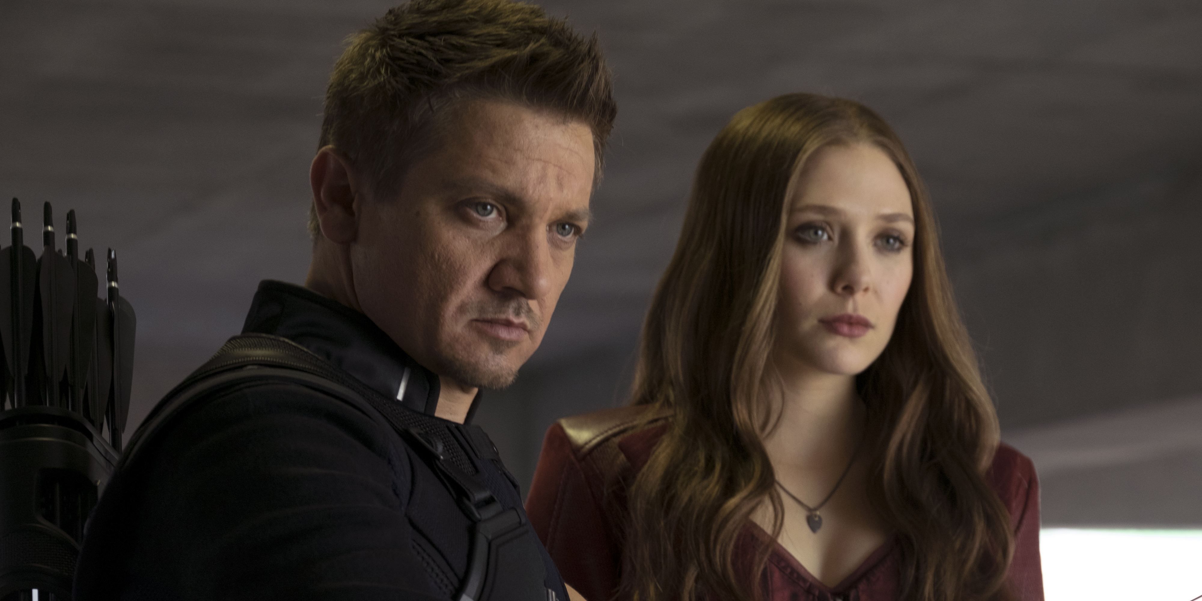 Hawkeye and Scarlet Witch in the kitchen at the Avengers compound in Captain America Civil War