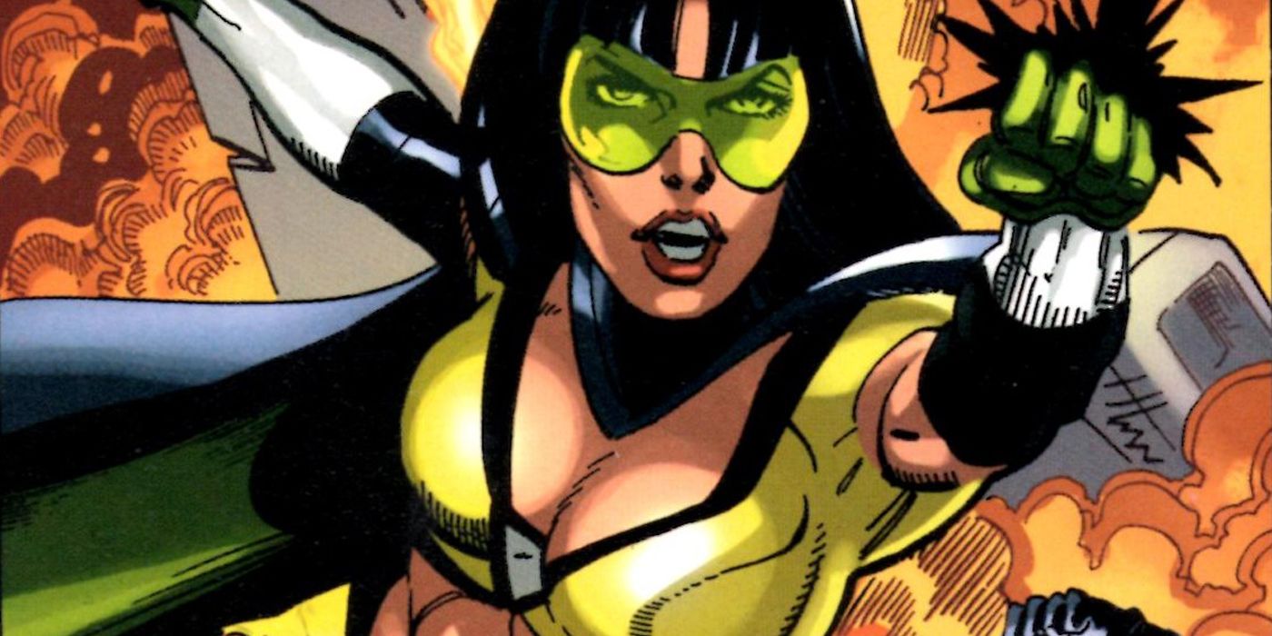 Phantom Lady readies her attack with the Freedom Fighters