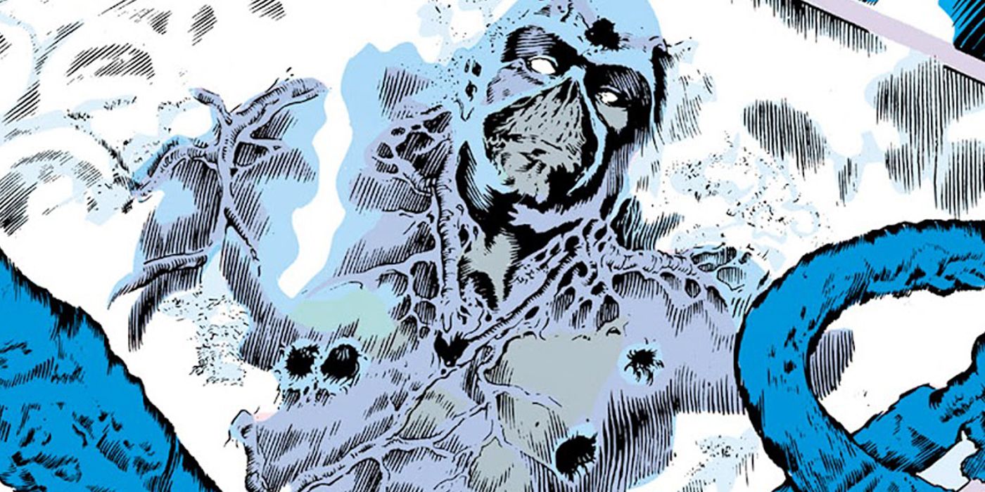 The frozed corpse of Swamp Thing from DC Comics' Swamp Thing: The Anatomy Lesson
