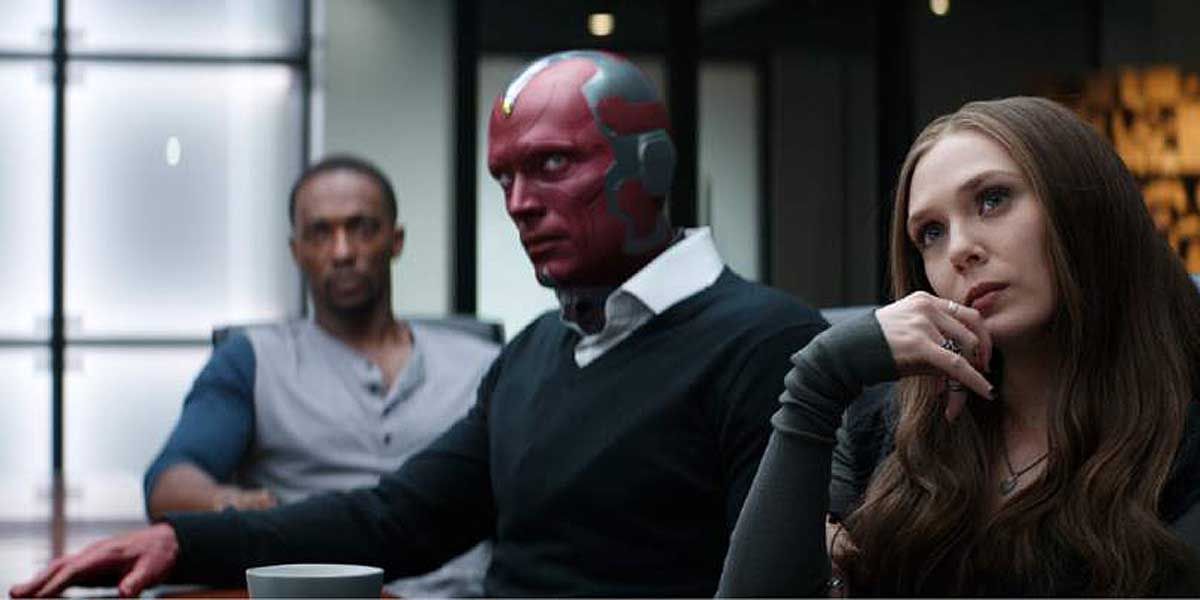 Vision and Scarlet Witch in Captain America: Civil War