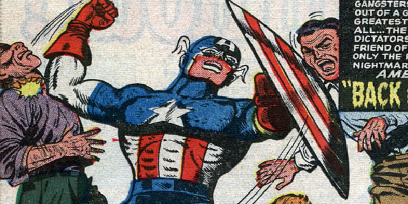 An image of William Burnside as an angry, harsh Captain America