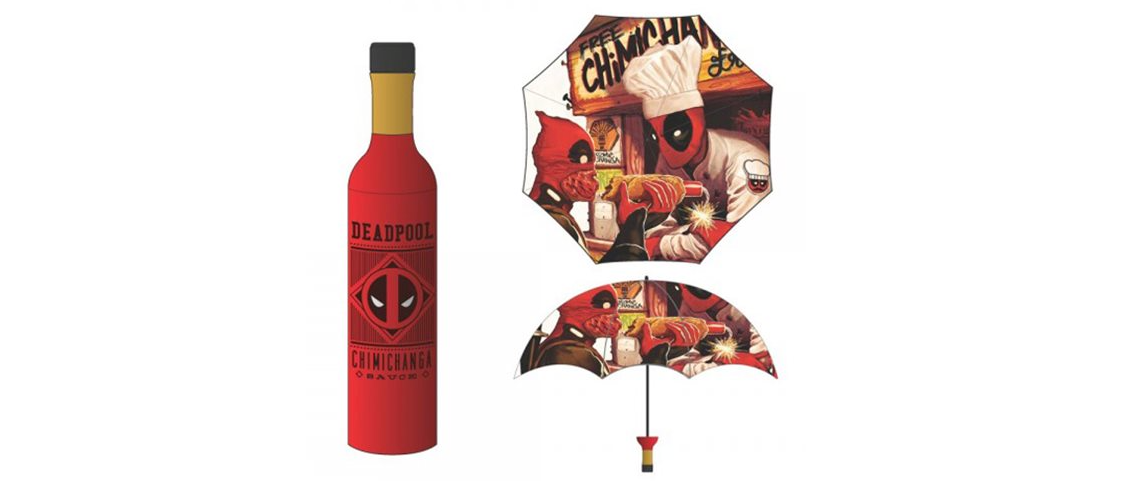 8. Deadpool chimichanga umbrella (Weird Deadpool Merch)