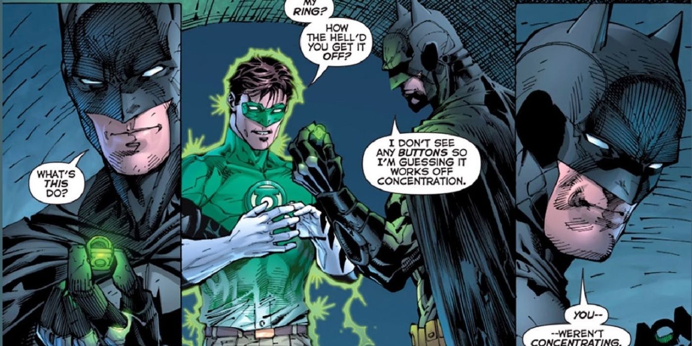 Batman steals Green Lantern ring