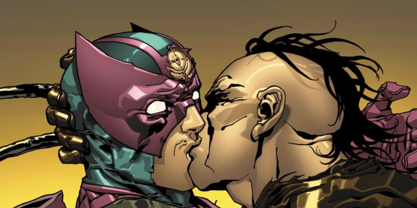 Daken kisses Bullseye Dark Wolverine