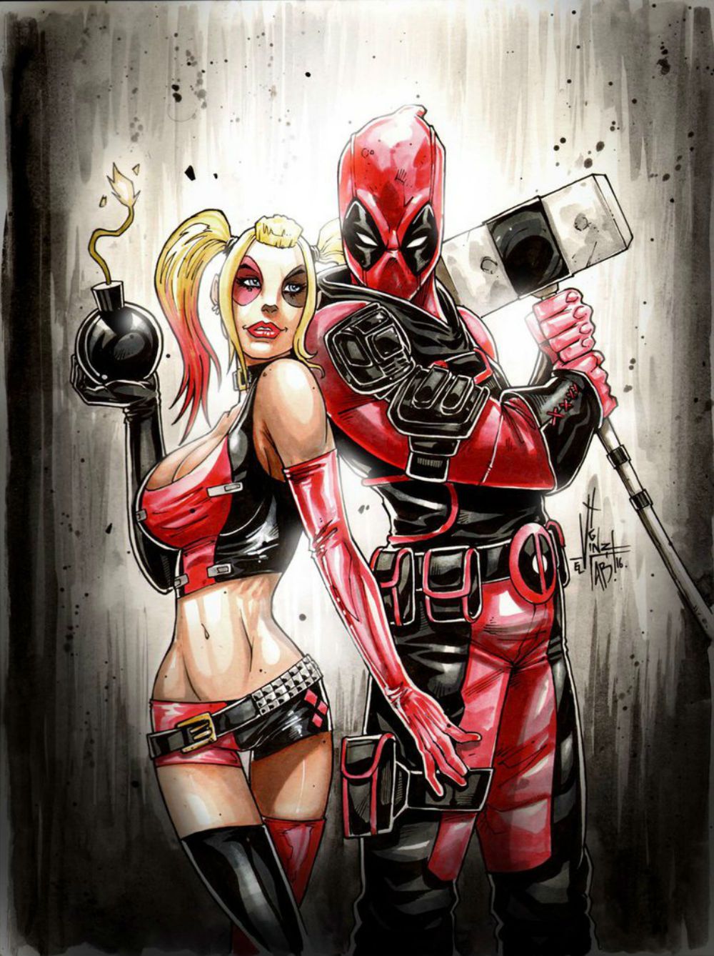 Harley and Deadpool