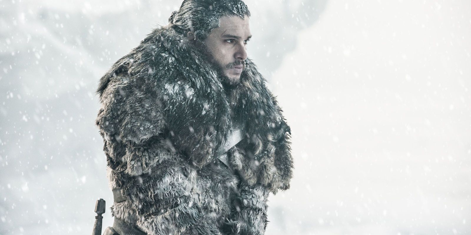 Jon Snow standing in the cold