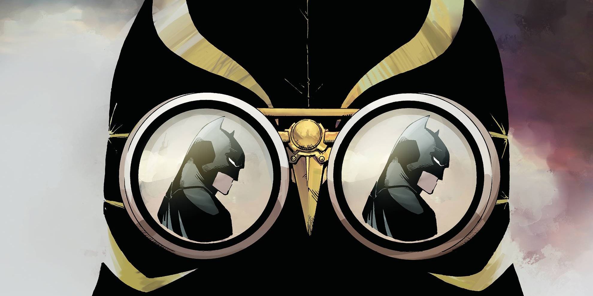 Night of the owls art showing Batman in Talon's goggles.