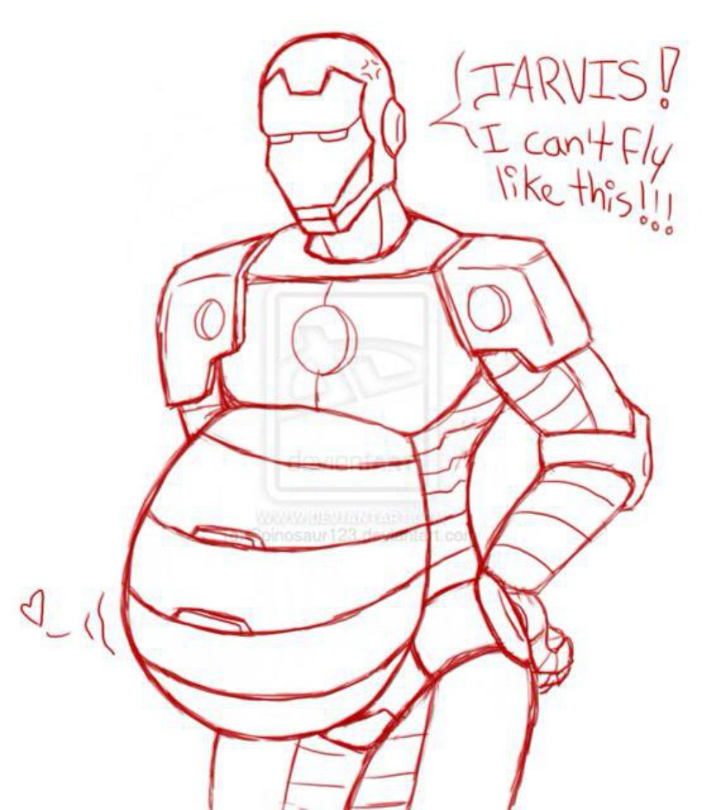 Pregnant Iron Man Fan Art