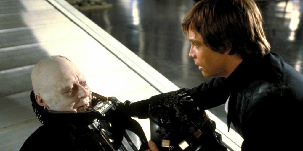 Luke Skywalker speaks to Darth Vader as he lay dying in Return of the Jedi
