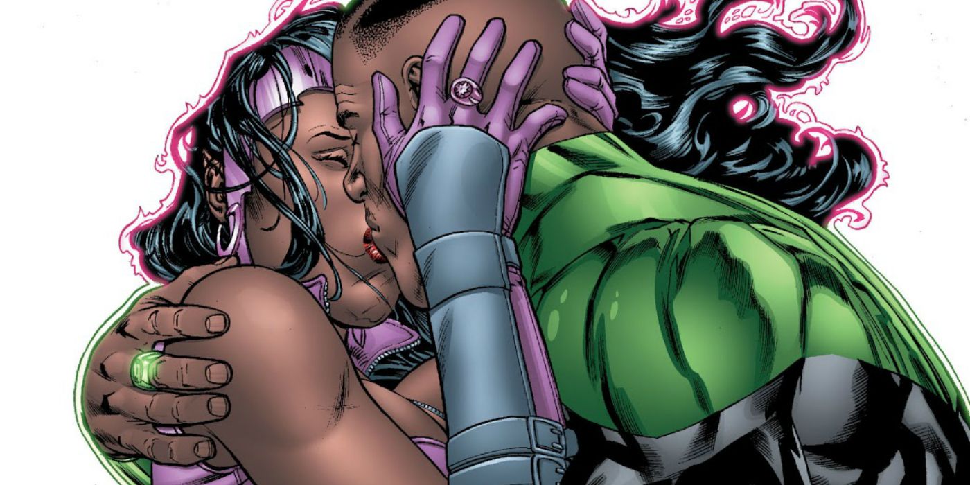 fatality kisses john stewart in DC Comics