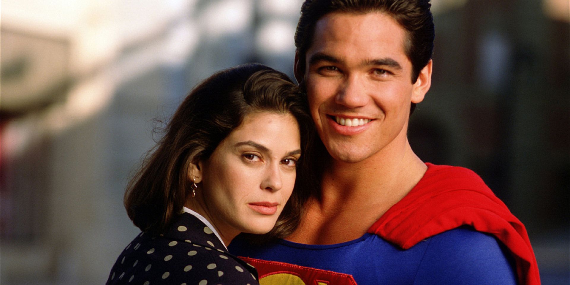 Lois Lane shares a hug with Clark Kent in The New Adventures Of Superman