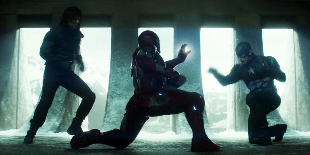 Captain America Bucky Iron Man Fight