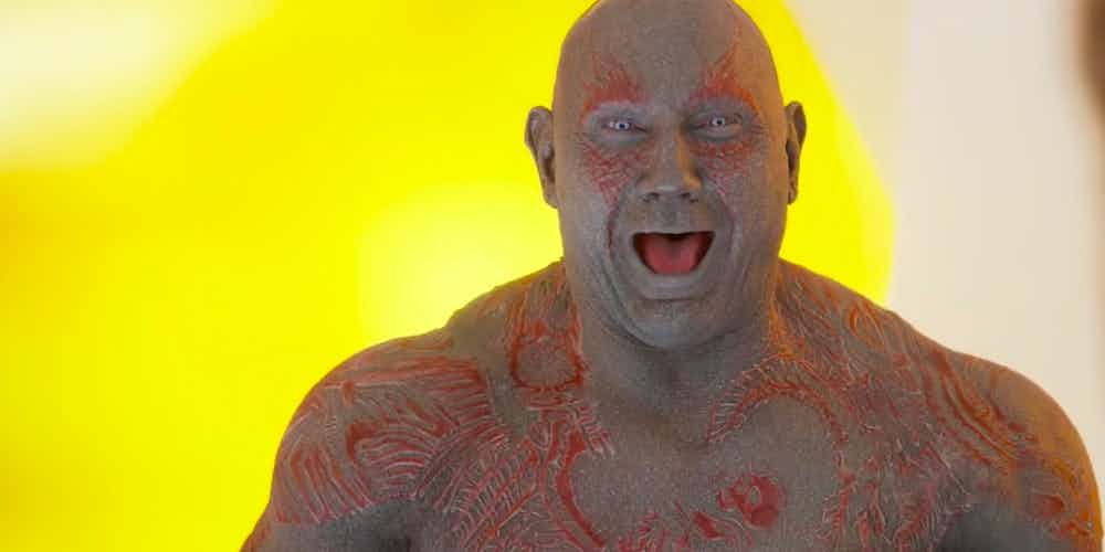 Dave Bautista as Drax the Destroyer.