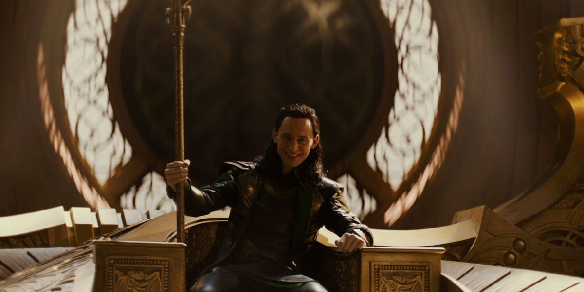 Loki on Asgard's throne