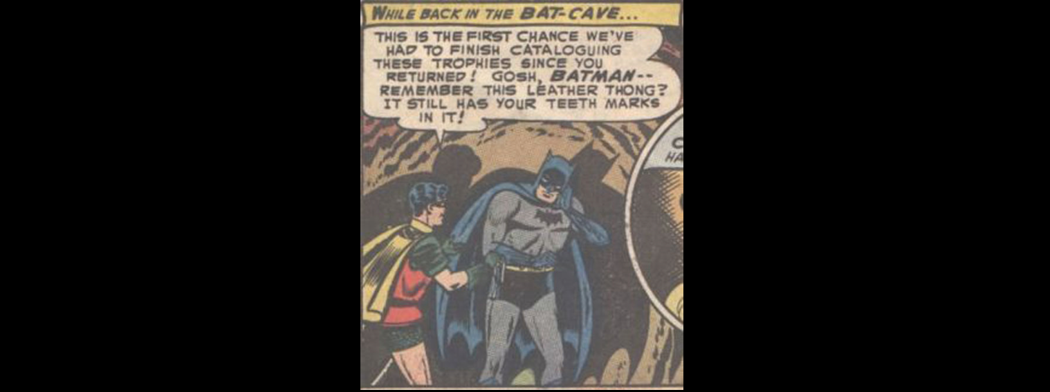 Batman &amp; Robin leather thong